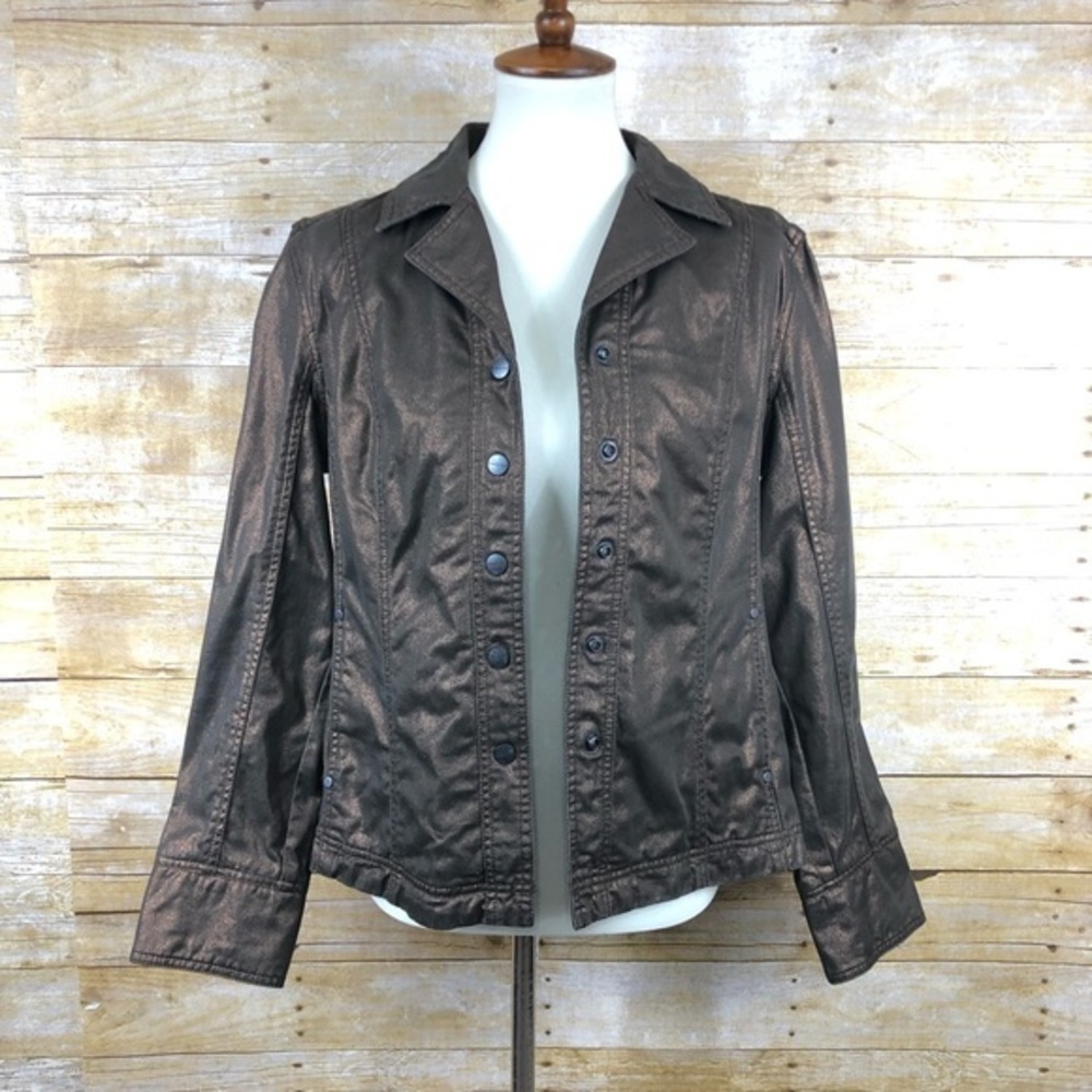 Coldwater Creek Metallic Bronze Jacket Sz‎ 14